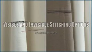 visible and invisible stitching options
