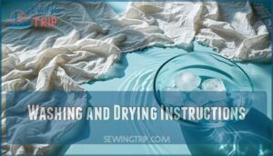 washing and drying instructions