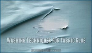 washing techniques for fabric glue