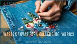 waste canvas for challenging fabrics