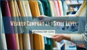 wearer comfort and skill level