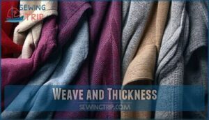 weave and thickness