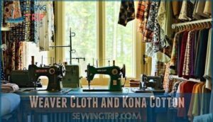 weaver cloth and kona cotton