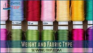 weight and fabric type