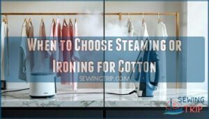 when to choose steaming or ironing for cotton