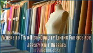 where to find high-quality lining fabrics for jersey knit dresses