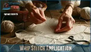 whip stitch application