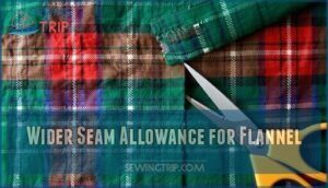 wider seam allowance for flannel