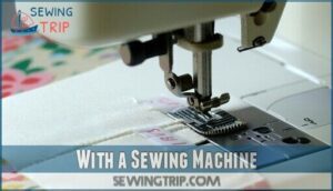with a sewing machine