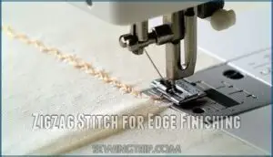 zigzag stitch for edge finishing