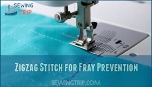 zigzag stitch for fray prevention
