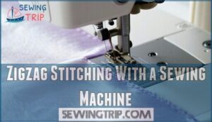 zigzag stitching with a sewing machine