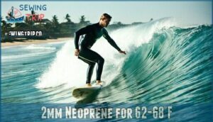 2mm neoprene for 62-68°f