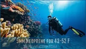 5mm neoprene for 43-52°f