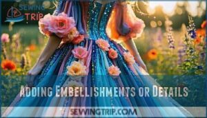 adding embellishments or details