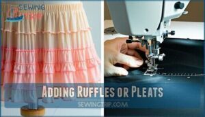 adding ruffles or pleats