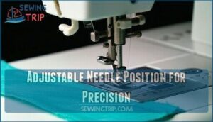 adjustable needle position for precision