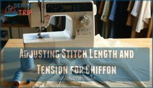 adjusting stitch length and tension for chiffon