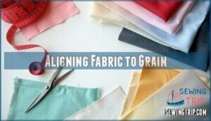 aligning fabric to grain