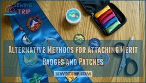 alternative methods for attaching merit badges and patches