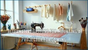 alternative options for mounting a projector for sewing