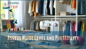 assess noise level and portability