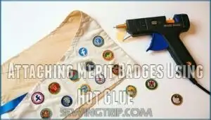 attaching merit badges using hot glue attaching merit badges using hot glue