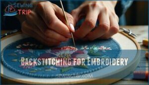 backstitching for embroidery