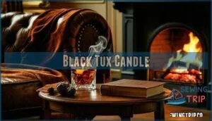 black tux candle