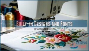 built-in designs and fonts