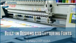built-in designs and lettering fonts