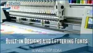 built-in designs and lettering fonts