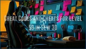 cheat codes and cheats for level 59 in sew 3d