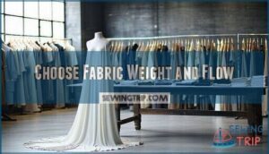 choose fabric weight and flow