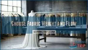 choose fabric weight and flow
