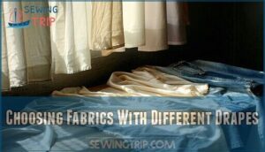 choosing fabrics with different drapes