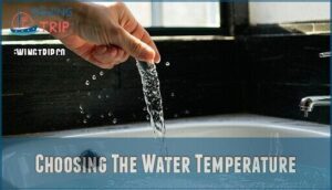 choosing the water temperature