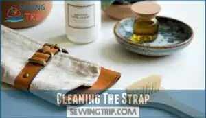 cleaning the strap cleaning the strap