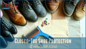 closed-toe shoe protection