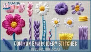 common embroidery stitches
