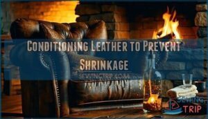 conditioning leather to prevent shrinkage