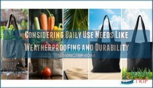 considering daily use needs like weatherproofing and durability