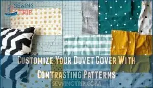 customize your duvet cover with contrasting patterns