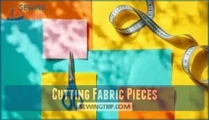 cutting fabric pieces