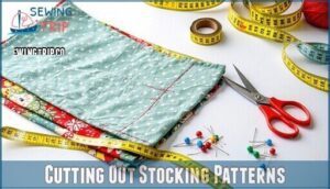 cutting out stocking patterns