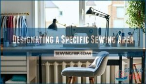 designating a specific sewing area