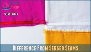 difference from serged seams