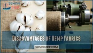 disadvantages of hemp fabrics