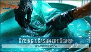 dyeing a cashmere scarf