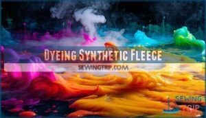 dyeing synthetic fleece